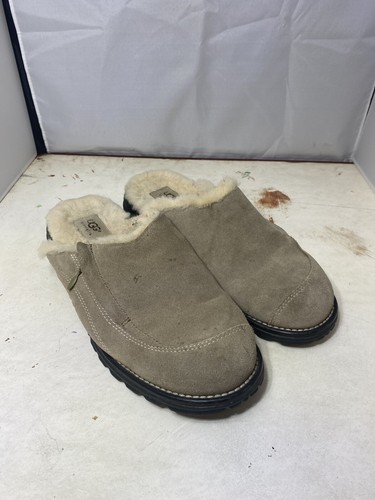 UGG Hampton zoccoli pelle di pecora sabbia mules slip on ciabatte donna taglia 10 zip