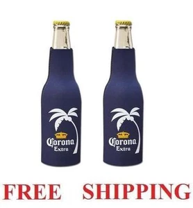 CORONA EXTRA PALM 2 BOTELLA DE CERVEZA REFRIGERADOR CON CREMALLERA HUGGIE COOZIE COOLIE KOOZIE NUEVO - Imagen 1 de 1