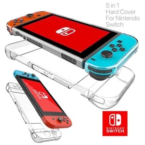 5 in 1 Nintendo Switch Transparent Clear Shockproof Protective HardCase Cover ! - Picture 1 of 6