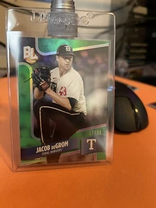 2024 Topps Big League - Jacob DeGrom Green Foil #'d /99 #WR-89 Texas Rangers - Picture 1 of 2