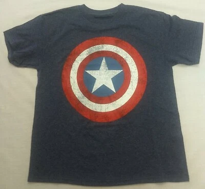 Camisa Capitán América Escudo Marvel Superhéroes Niños Niños Licencia Oficial Foto 1 de 2