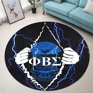Phi Beta Sigma blitzrunder Teppich, afrikanische Teppiche, runder Teppich für Wohnkultur - Bild 1 von 2