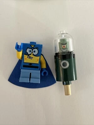 Lote LEGO Bob Esponja Super Herói Minifigura Bob Esponja Calça Quadrada bob025 3815 CMF  - Imagem 1 de 4