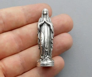 Antigua estatua religiosa francesa grande. Santa Virgen María. - Imagen 1 de 7