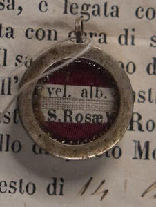 relic reliquary reliquia reliquiario relicario S.ROSA DA VITERBO +DOC 1830 - Imagen 1 de 4