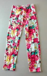 Gap Kids Girls Leggings Size XL (12) Floral Pink White Cotton Blend - Picture 1 of 8
