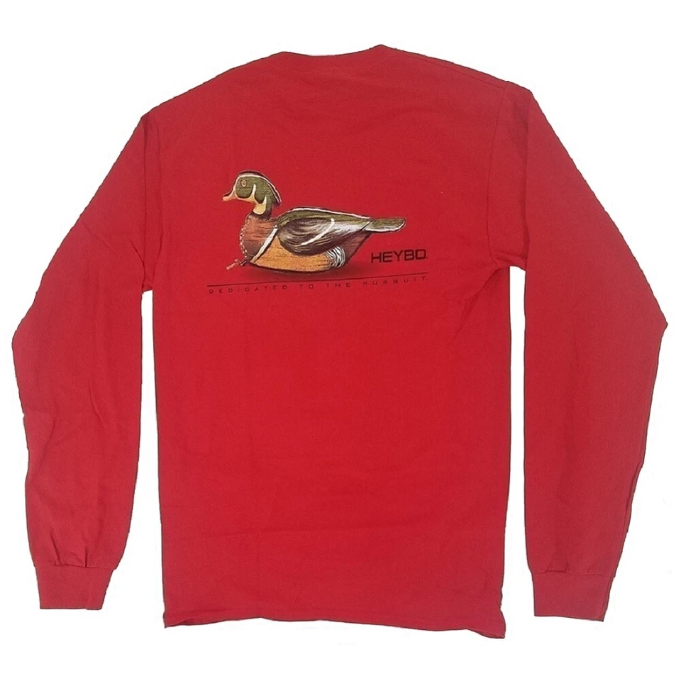 Camiseta Heybo Wood Duck Señuelo Manga Larga Roja ELIGE TU TALLA Foto 1 de 1
