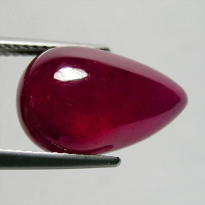11.68 ct FINE QUALITY PINKISH GLOW DEEP RED MOZAMBIQUE RUBY  CABOCHON 1448 DL - Image 1 of 2