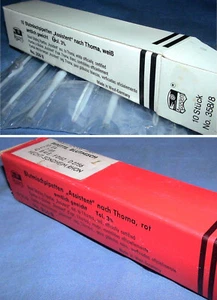 10x BLUTMISCHPIPETTE ASSISTENT rot&weiß Leuko Erythrozyten Zählung Blood Pipette