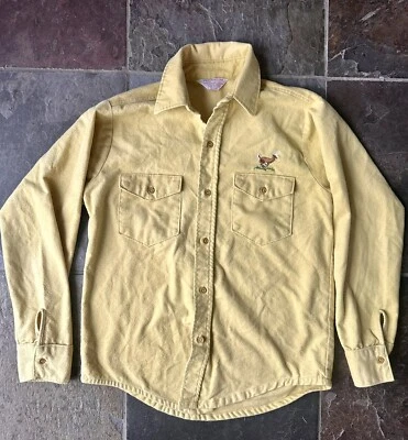 Vintage 50s 60s Frostproof Embroidered Flannel Chamois Winter Work Shirt Jacket - Image 1 of 4