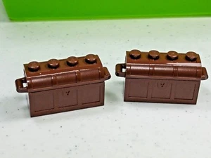 LEGO TREASURE CHEST CONTAINER NEW AUTHENTIC MINIFIGURE ACCESSORY 4739 (X2) - Picture 1 of 8