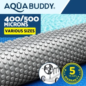 Aqua Buddy Pool Cover 400 / 500 Micron Swimming Pool Solar Blanket Roller Shade - Picture 1 of 27