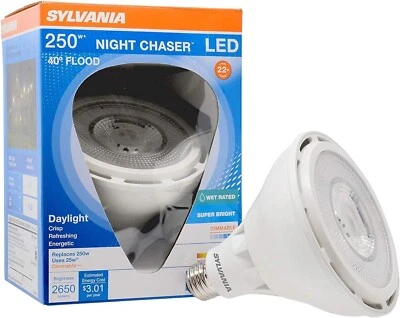 SYLVANIA LED Super Bright Night Chaser 250W 2650 Lumens Par38 Indoor/Outdoor NEW - Image 1 of 4