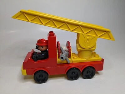 De colección LEGO DUPLO 1987 Camión de Bomberos Ciudad Juego de Bomberos 2637 Camión de Bomberos Completo Foto 1 de 4
