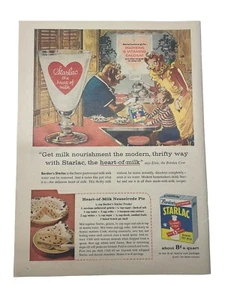 Vintage Borden Co Starlac Instantmilch Elsie Kuh Werbung Druck Anzeigenmagazin 1957 - Bild 1 von 3