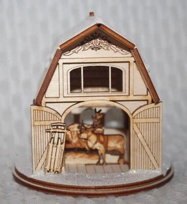 NUEVO CON ETIQUETAS EDICIÓN LIMITADA CABAÑAS DE JENGIBRE GRANERO DE RENOS DE SANTA ADORNO DE NAVIDAD Foto 1 de 4