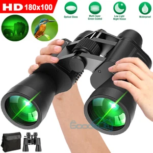 180x100 60x60 HD Military Zoom Powerful Binoculars Day/Low Night Optics Hunting - Picture 1 of 46