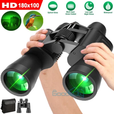 180x100 60x60 HD Military Zoom Powerful Binoculars Day/Low Night Optics Hunting - Image 1 of 4