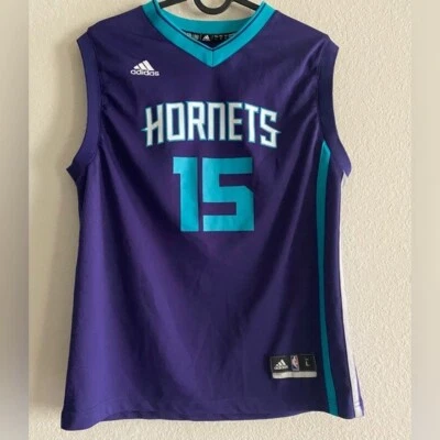 Camiseta deportiva de baloncesto Adidas Hornets Walker #15 de la NBA para niños joven niño grande Foto 1 de 4