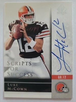 LUKE McCOWN SP AUTHENTIC ROOKIE ON CARD AUTO SCRIPTS FOR SUCCESS  - Image 1 of 3