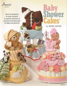 Baby Shower Cakes Centerpiece & Baby Gift Crochet Patterns Book Sports Bear Star - Picture 1 of 4