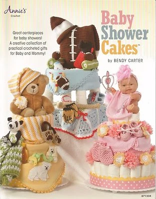 Baby Shower Cakes Centerpiece & Baby Gift Crochet Patterns Book Sports Bear Star - Image 1 of 4