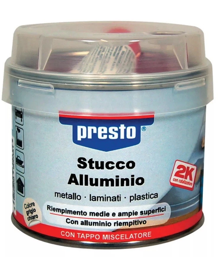 DUPLI COLOR presto stucco metallico ALLUMINIO bicomponente AUTO MOTO catalizzato - Immagine 1 di 1