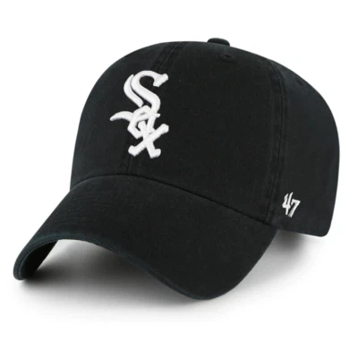 Sombrero de papá ajustable de limpieza negro marca Chicago White Sox '47 Foto 1 de 2