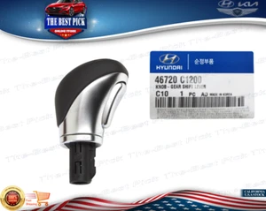 ⭐GENUINE⭐ GEAR SHIFT KNOB LEATHER AUTO T/M HYUNDAI SONATA 2015-2017 46720C1200 - Picture 1 of 2