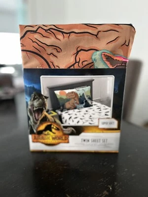 Juego de sábanas de microfibra TWIN JURASSIC World Dominion para niños de 3 piezas súper suaves nuevo Foto 1 de 4