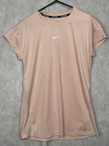 Womens Nike Running Dri-Fit T-Shirt Size Large Dusty Pink Like New Short Sleeve - Picture 1 of 8