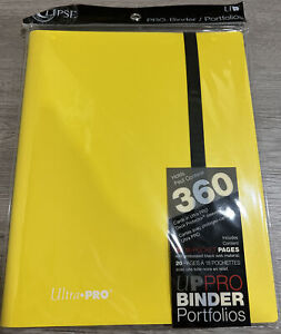 Ultra Pro 9-Pocket Eclipse PRO-Binder Lemon Yellow #15150 Holds 360 Cards - NEW