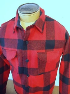 Chaqueta Camisa Filson 100% Lana Roja y Negra Buffalo Cuadros Nueva con Etiquetas XS $425 Hecha en EE. UU. - Imagen 1 de 11
