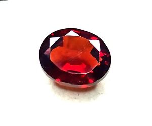 4.80 Ct Untreated Natural Hessonite Dark Red Oval Cut Shape Loose Gemstone A-19