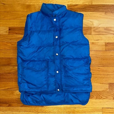 Chaleco acolchado vintage años 80 talla XL azul exterior a presión China cortapelos raro Foto 1 de 4