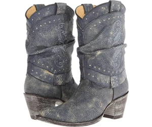 Neu Yippee Kay Yay by Old Gringo Damen Teresita Westernstiefel marineblau Leder Gr. 8 - Bild 1 von 7