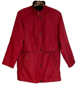 Liz Claiborne Womens Red Jacket Drawstring Waist Removable Lining No Hood Medium - Picture 1 of 6
