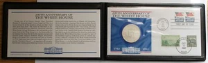 1992-D White House 200th Anniversary BU Silver Dollar FDC Stamps Fleetwood - Picture 1 of 7