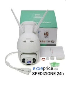 Telecamera Wi-Fi da Esterno - Bianca Robotica Rotante 360' Videocamera PTZ Smart - Foto 1 di 2