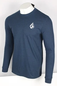 Volcom Men's T Shirt Euro Corpo Graphic Long Sleeve Crew M Medium Twilight Blue - Picture 1 of 5