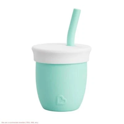 Munchkin C'est Silicone! 4oz Training Cup with Straw - Mint - Image 1 of 4