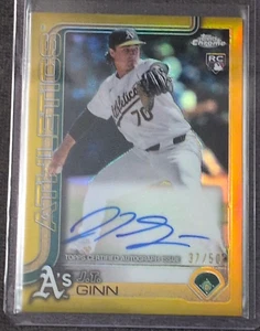 2025 Topps Chrome JT Ginn #RA-JTG Gold RC /50 Athletics MLB - Picture 1 of 2
