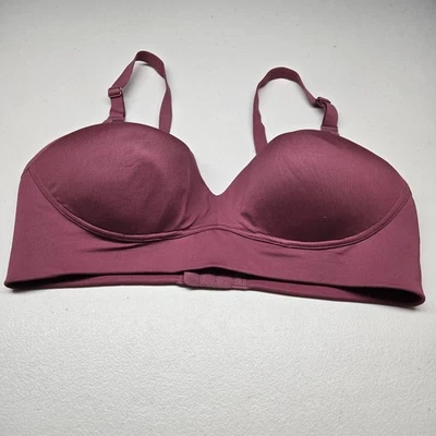 Warners Women Bra 38C Red T Shirt Wireless Strap Adjustable Lightly Lined - Image 1 of 4