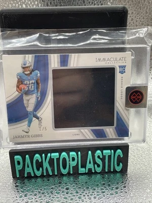 JAHMYR GIBBS 2023 IMMACULATE LOGOS PATCH LIONS #RL-JG1 #1/5 Bookend B3 - Image 1 of 2