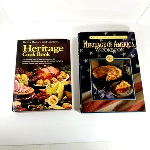 Lot Of 2 Better Homes & Gardens Cookbooks Heritage Of America 1975 1993 - Foto 1 di 6