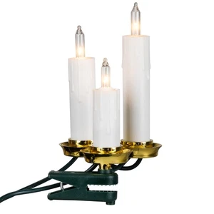 Northlight 7ct Clip de goteo en racimo de velas luces de Navidad, cable verde de 6,5' - Imagen 1 de 7