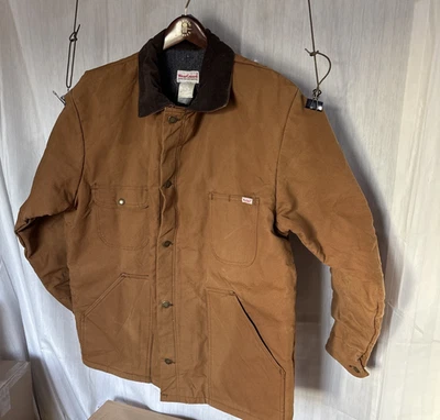 Jaqueta de lona WearGuard Duck GG anos 80/90 feita nos EUA bronzeada - Imagem 1 de 4
