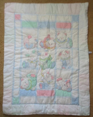 Manta Edredón Edredón Pastel Bebé Puffalumps Fisher Price Pony Bear Bunny De Colección Foto 1 de 4