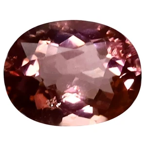 0,98 ct Oval (7,36 x 5,77 mm) Mosambik Natur Rosa Turmalin Stein - Bild 1 von 1