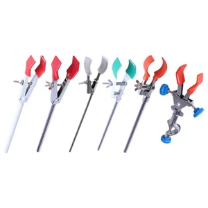 Lab Two Finger Clamp: Small Medium Large, Support Stand Flask Condenser Holder c - Foto 1 di 14